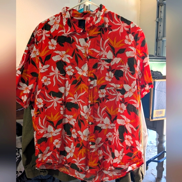 Men's floral print Hawaiian shirt XL short sleeve - Picture 1 of 4